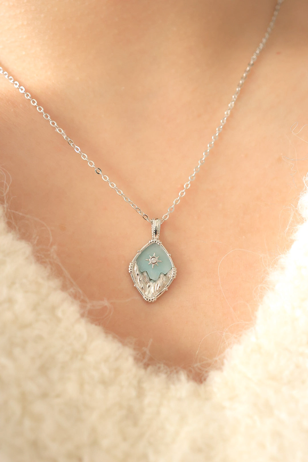 LUMINOUS JOURNEY SILVER NECKLACES - AMAZONYTE