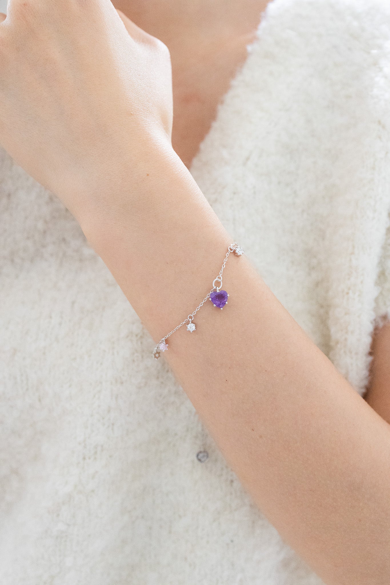 CHARMING WONDERS SILVER BRACELET - AMETHYST