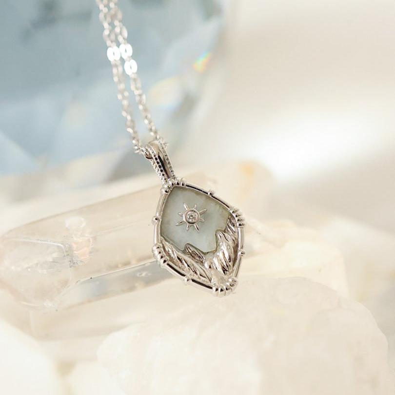 LUMINOUS JOURNEY SILVER NECKLACES - AQUAMARINE