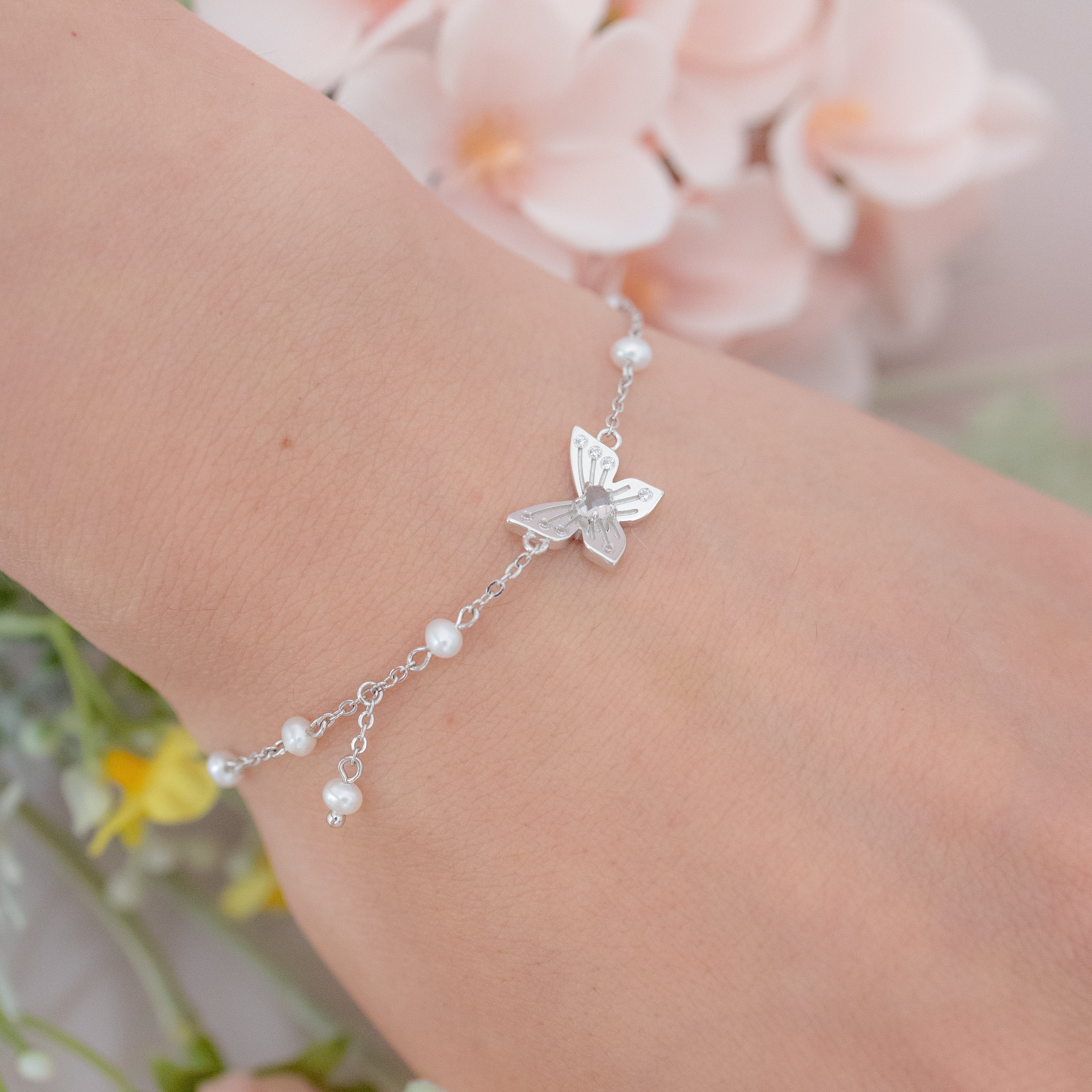 BUTTERFLY GARDEN SILVER BRACELET