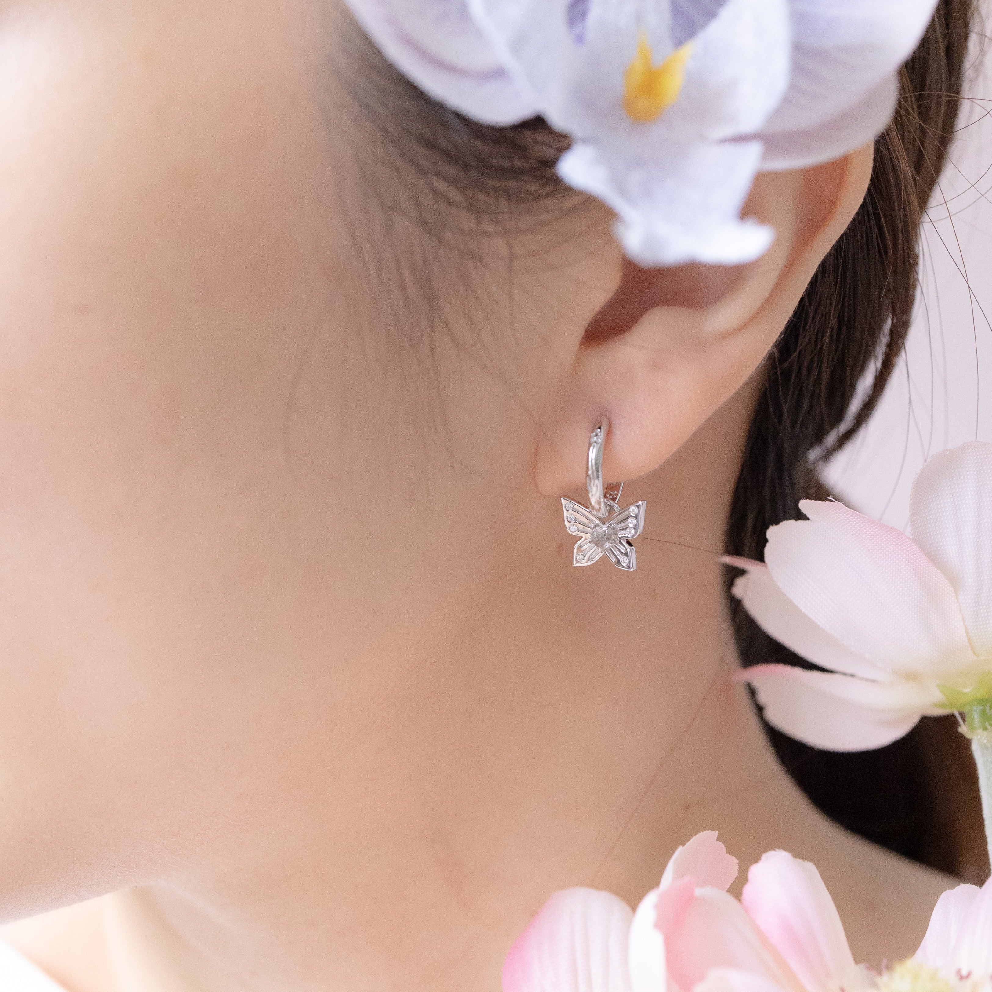 BUTTERFLY GARDEN SILVER EARRINGS