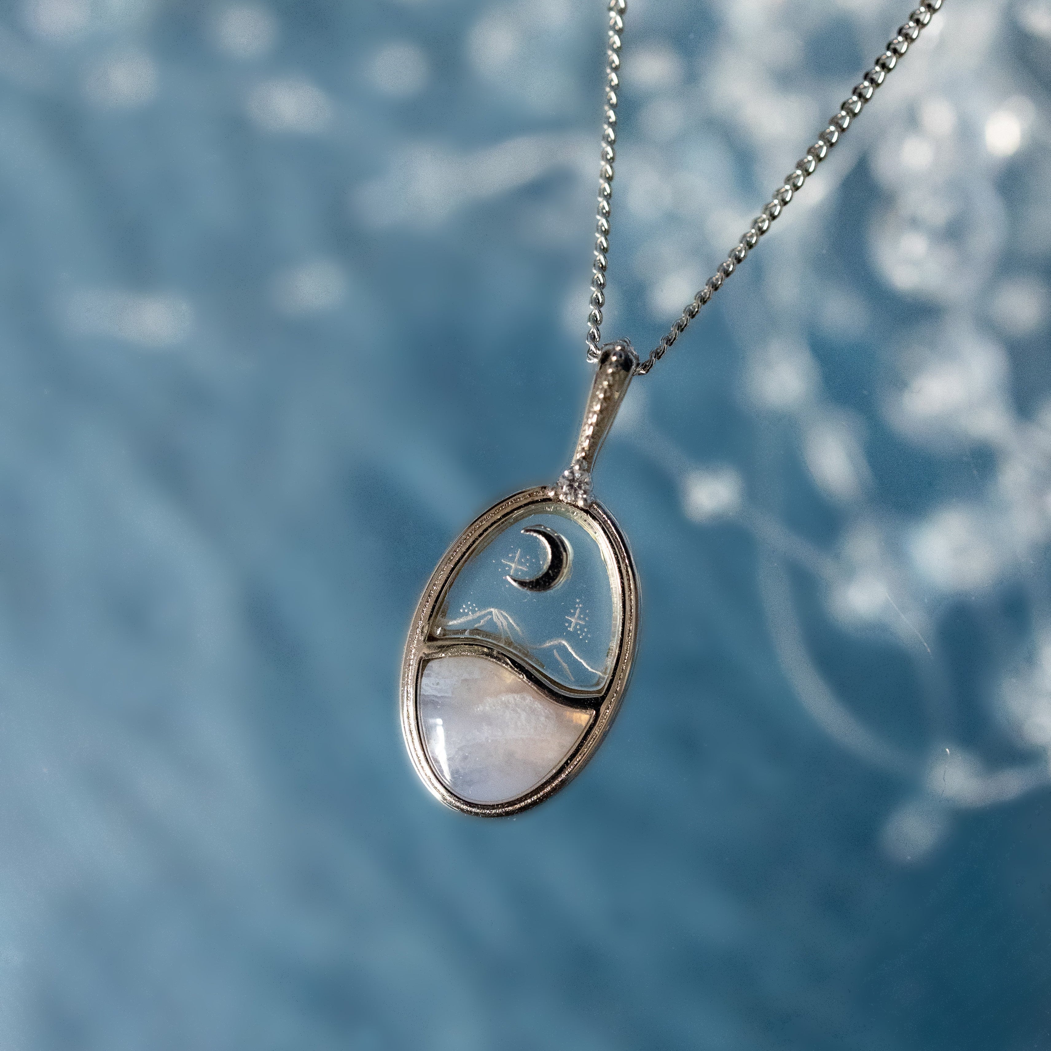 RIVERSIDE NIGHT SILVER NECKLACE