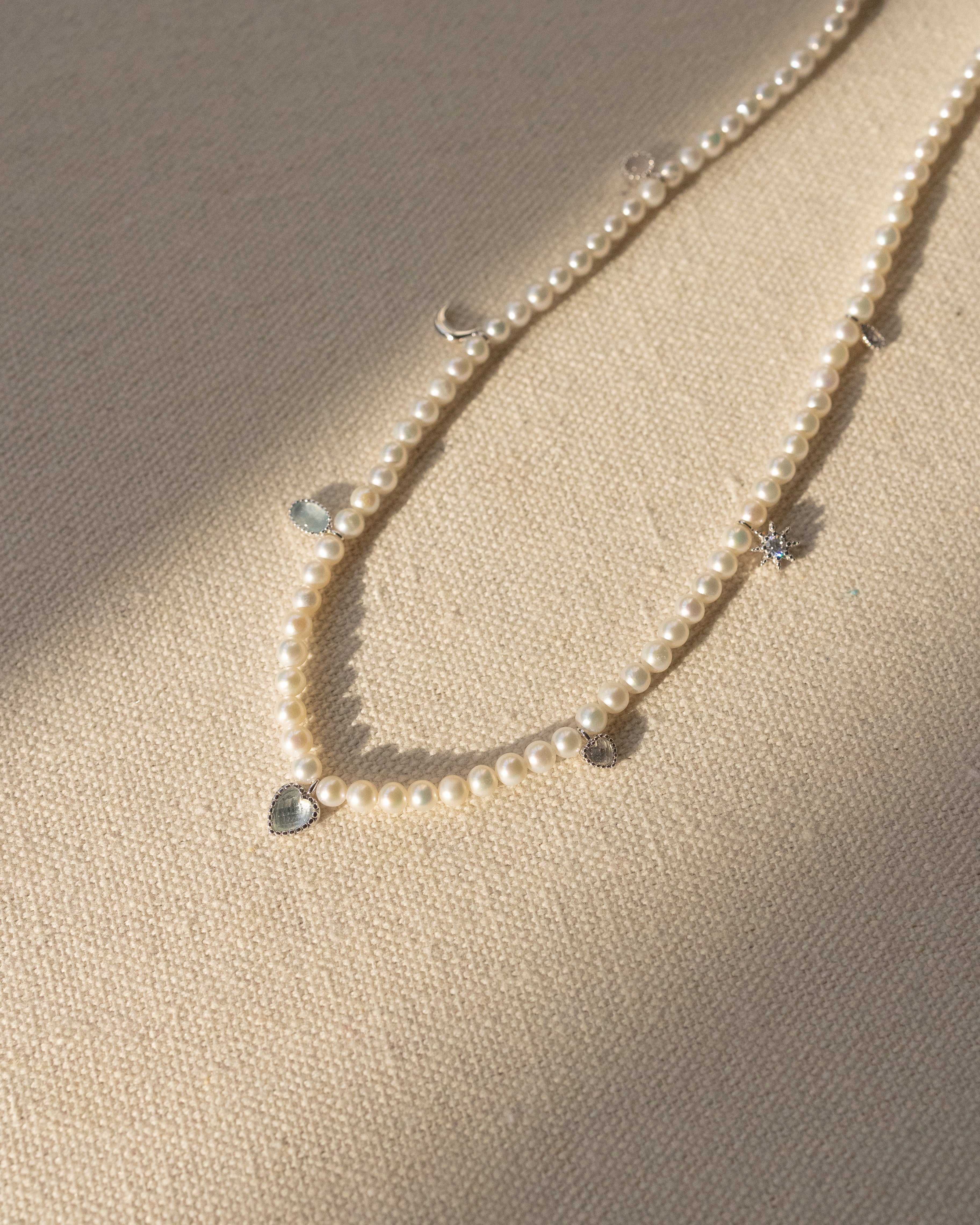 AUDREY PEARL SILVER NECKLACE
