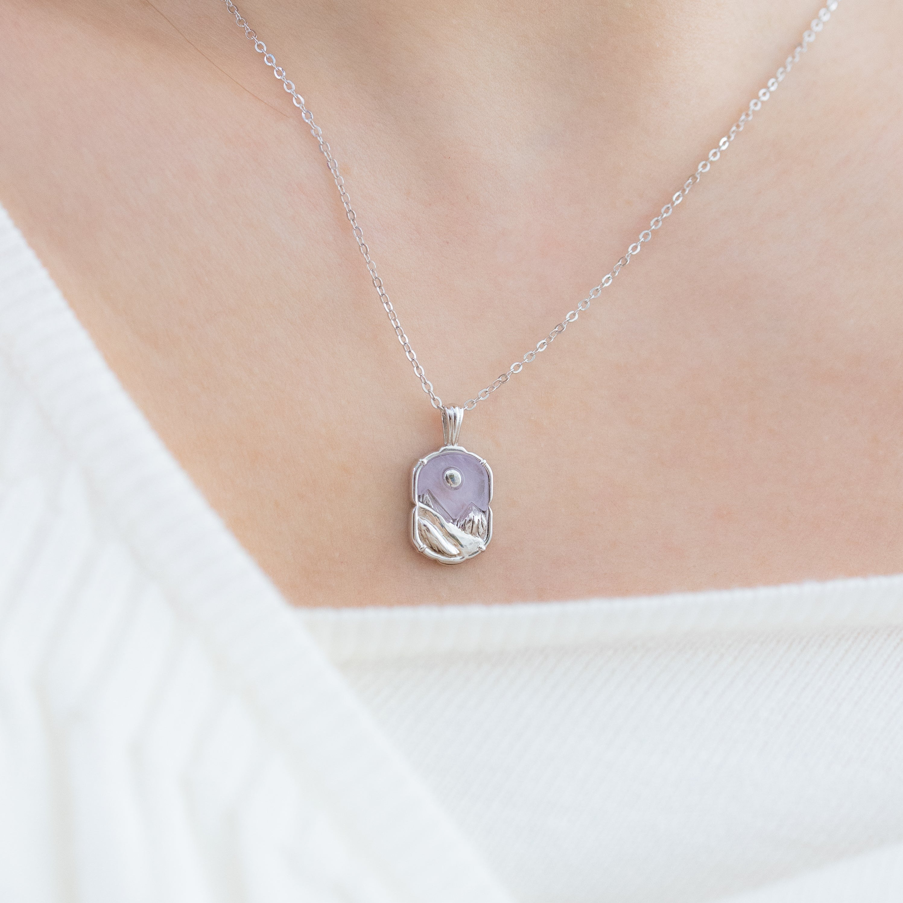 SUNSET DAY DREAM SILVER NECKLACE