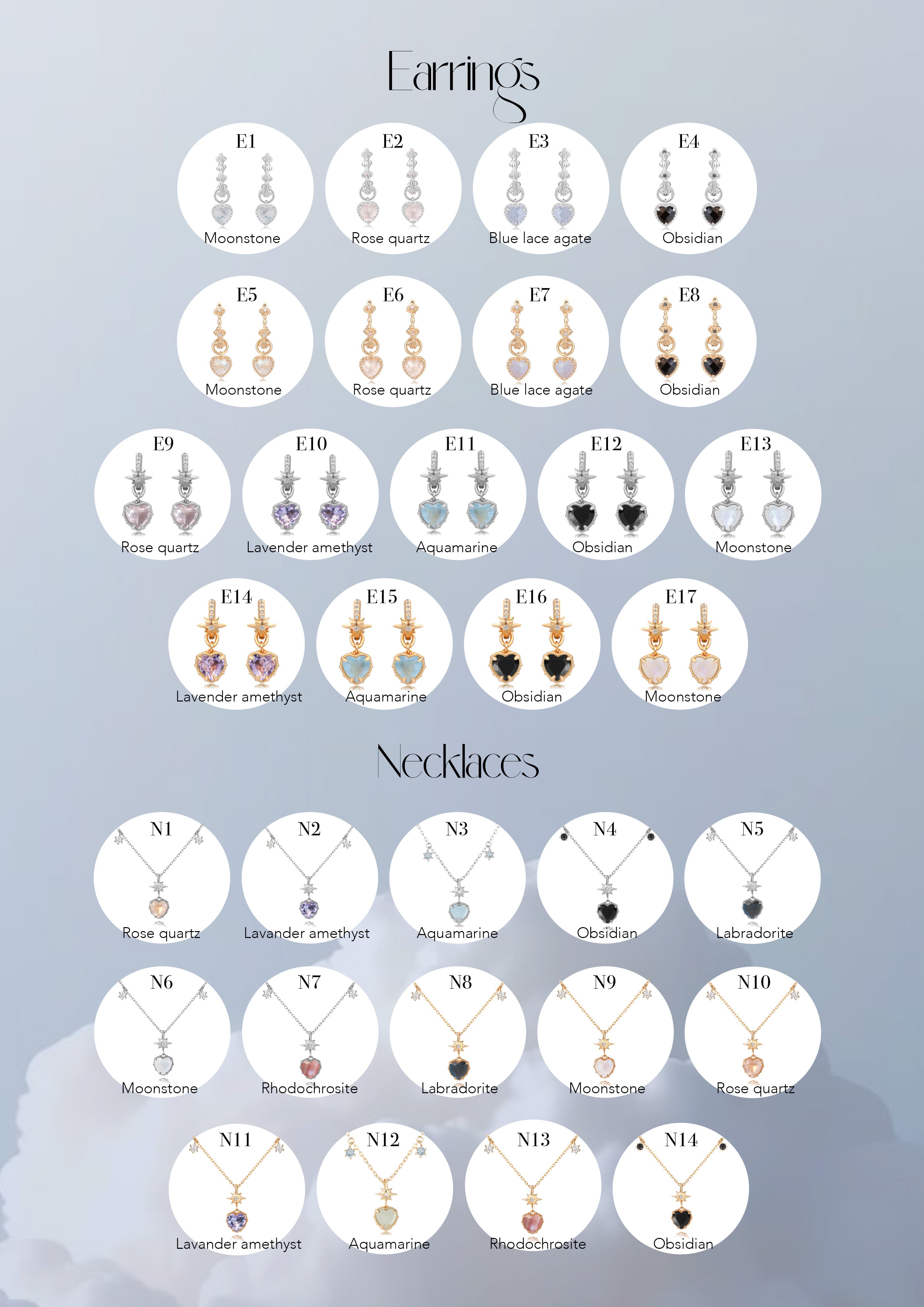 Gemstone Party Set - Earrings and necklace