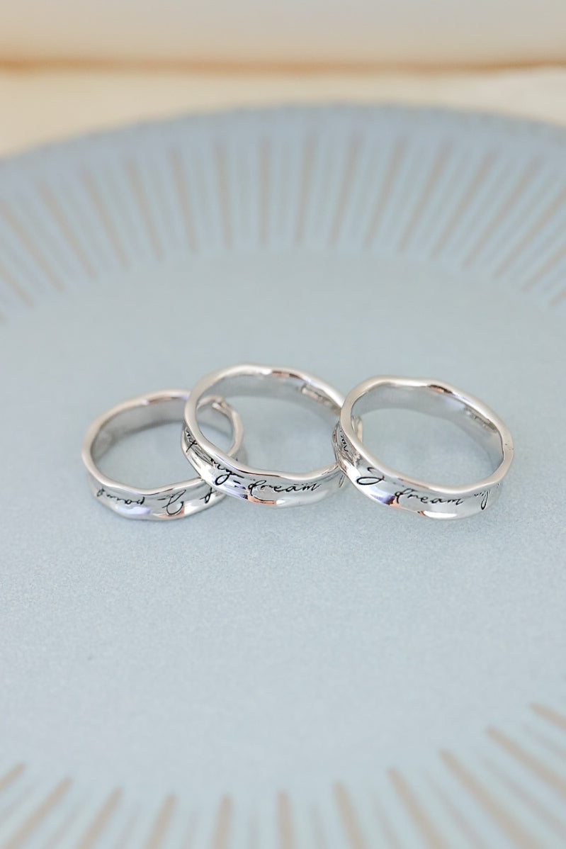 I DREAM MY PAINT I PAINT MY DREAM SILVER RING
