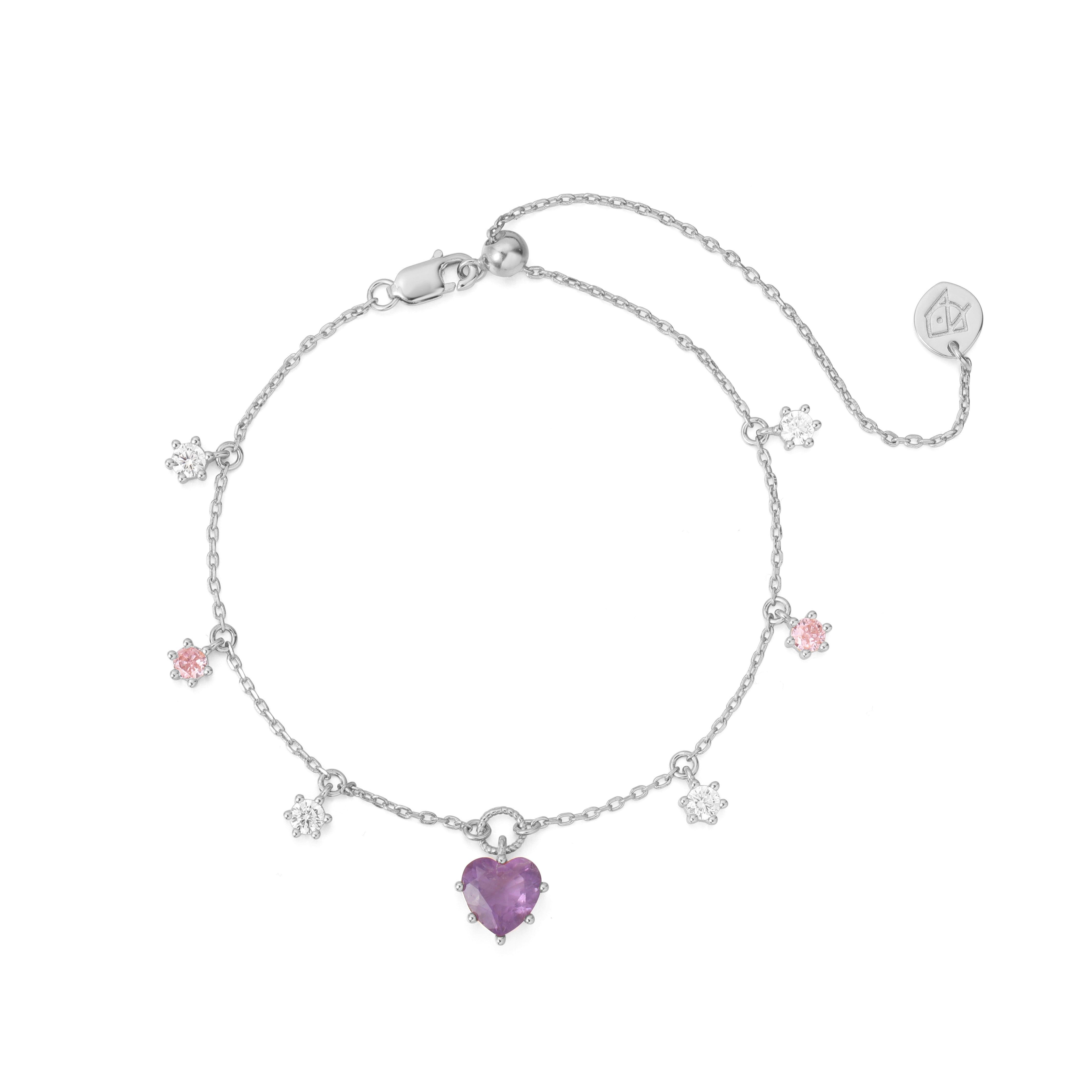 CHARMING WONDERS SILVER BRACELET - AMETHYST