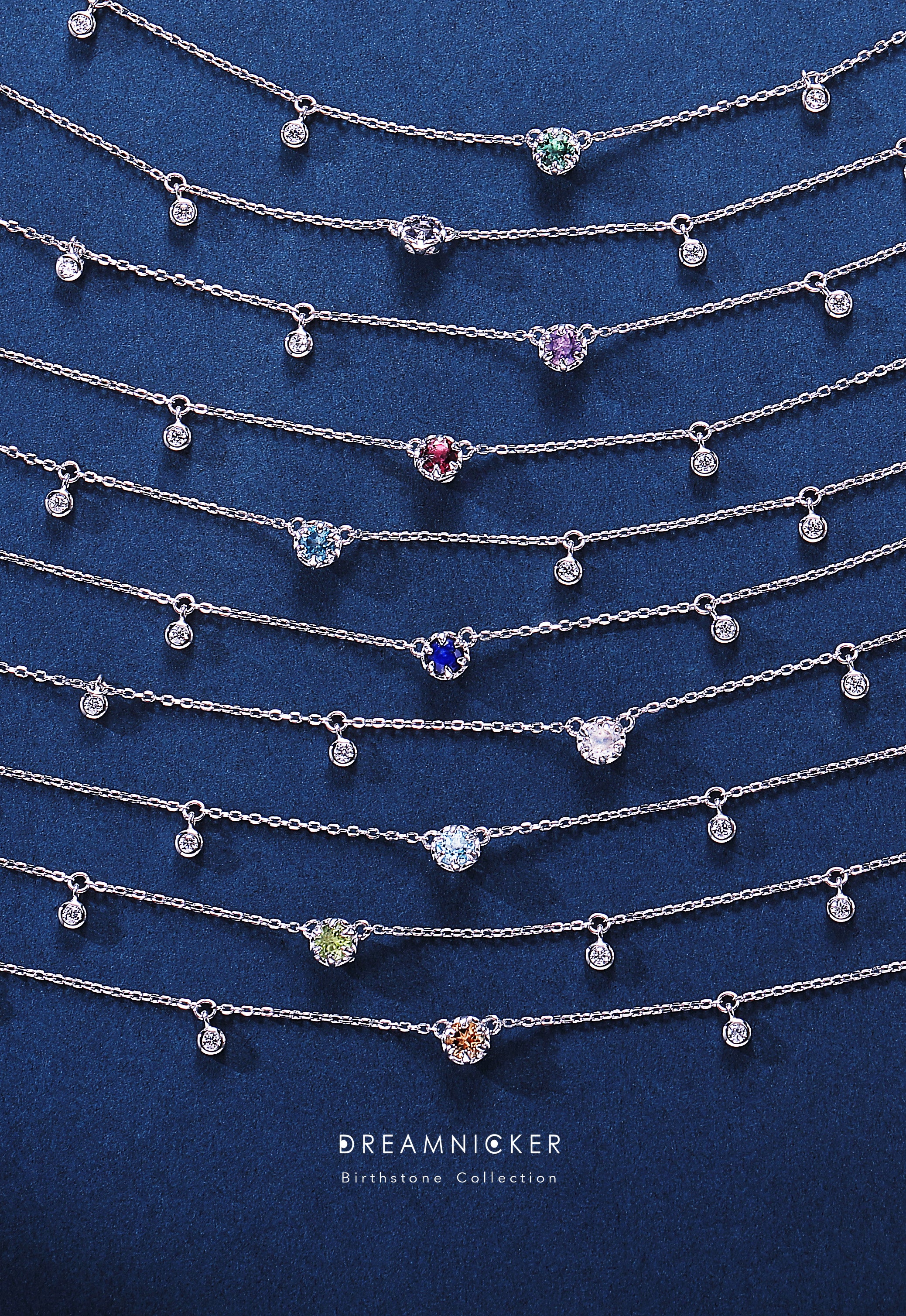 (AUG)PERODOT SILVER NECKLACE - BIRTHSTONE COLLECTION