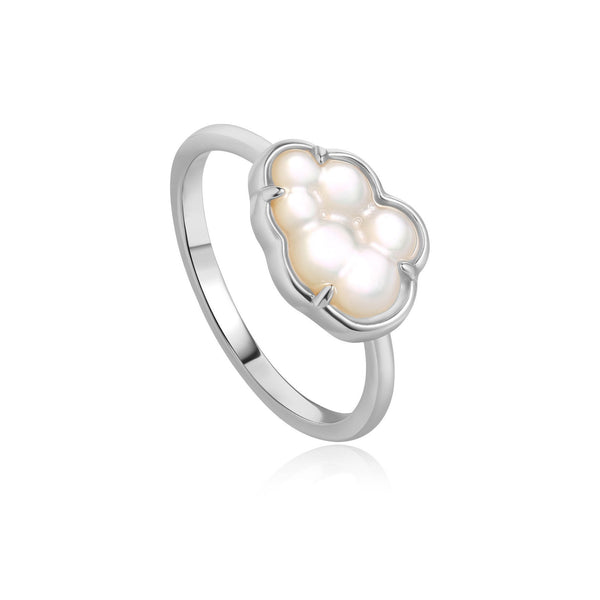 CLOUD SILVER RING - WHITE SHELL
