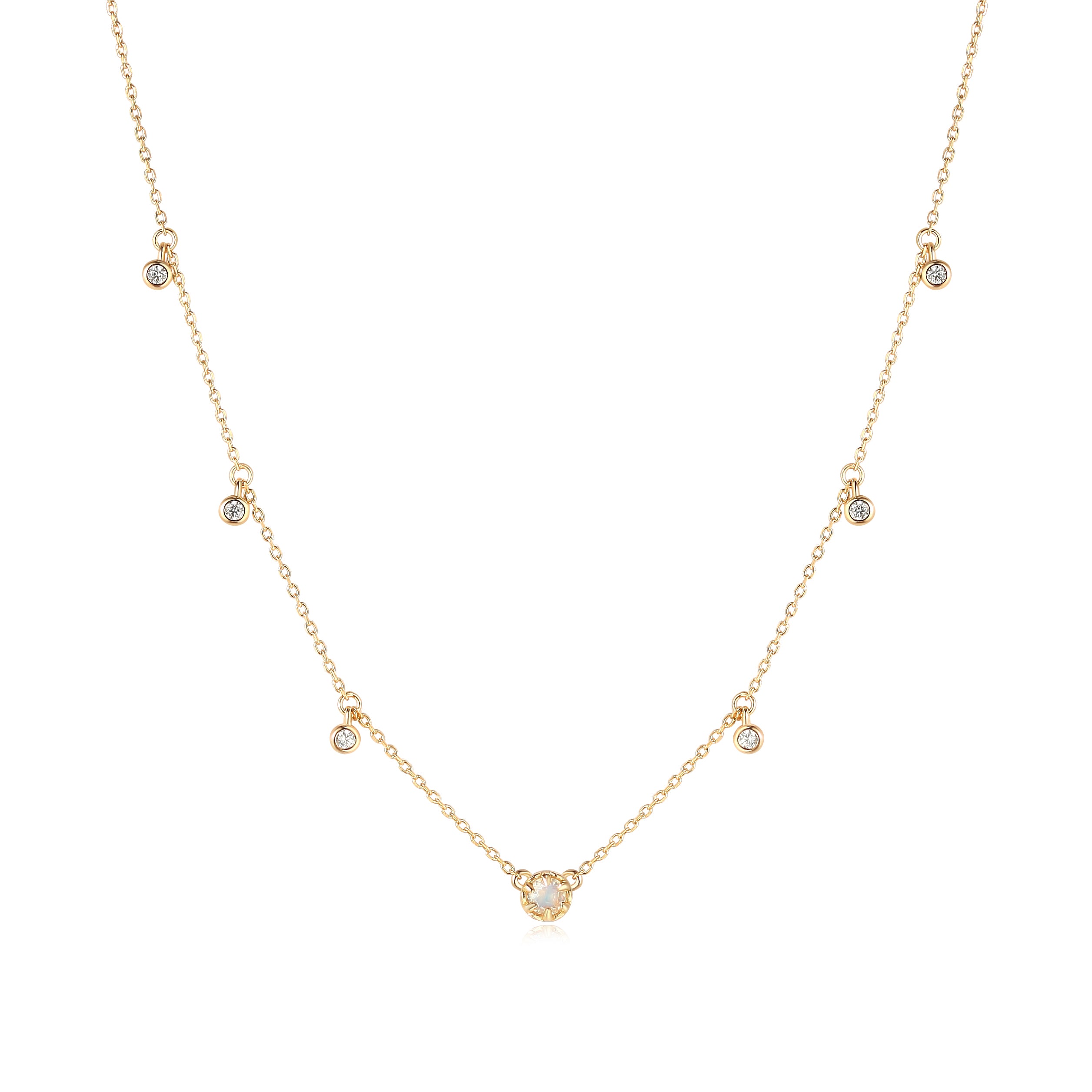 (JUN)MOONSTONE NECKLACE - BIRTHSTONE COLLECTION