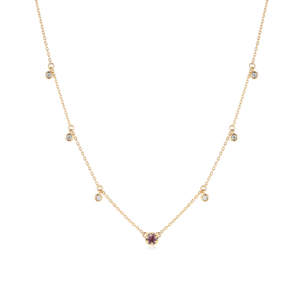 (FEB)AMETHYST NECKLACE - BIRTHSTONE COLLECTION