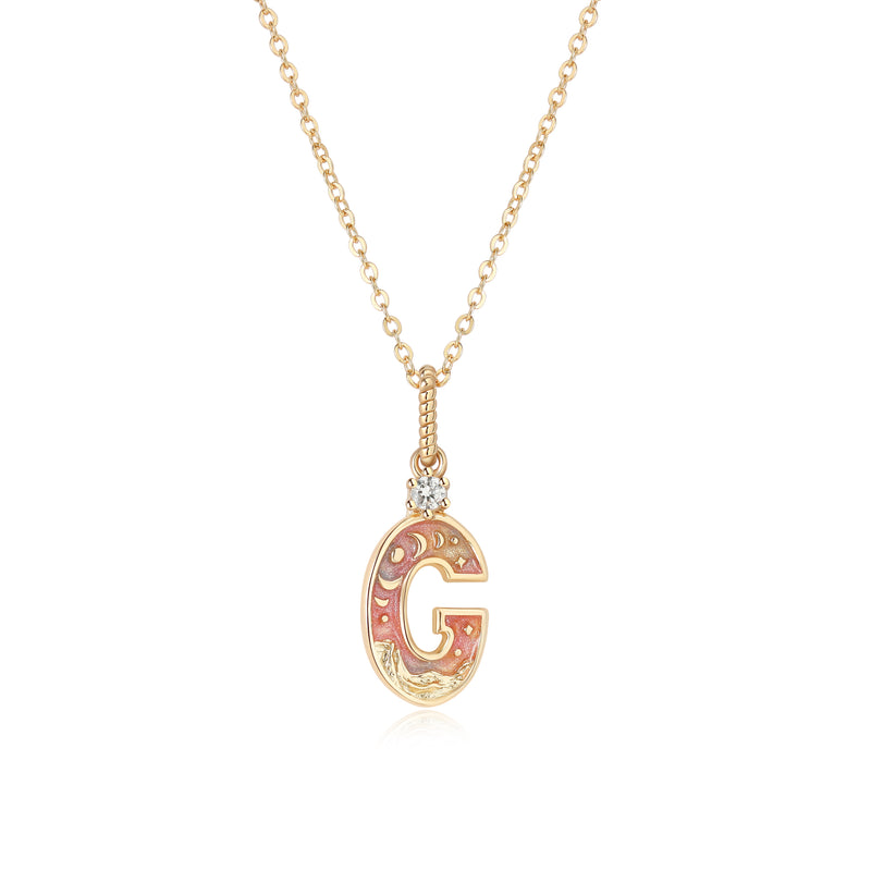LETTER G NECKLACE - SUNSET - ALPHABET COLLECTION