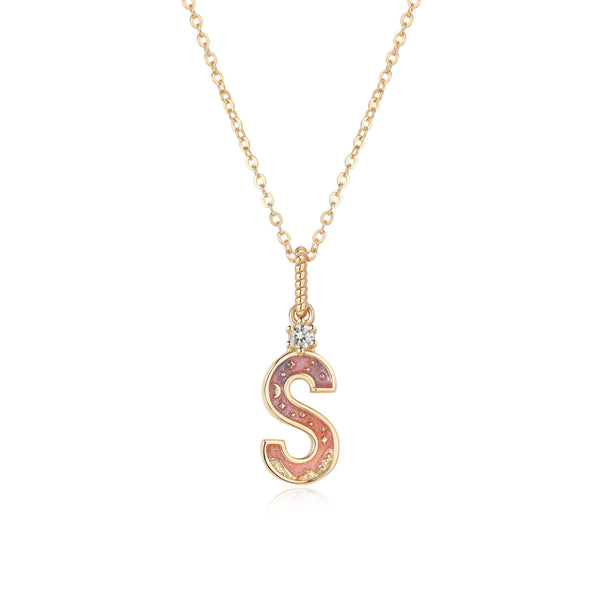 LETTER S NECKLACE - SUNSET - ALPHABET COLLECTION