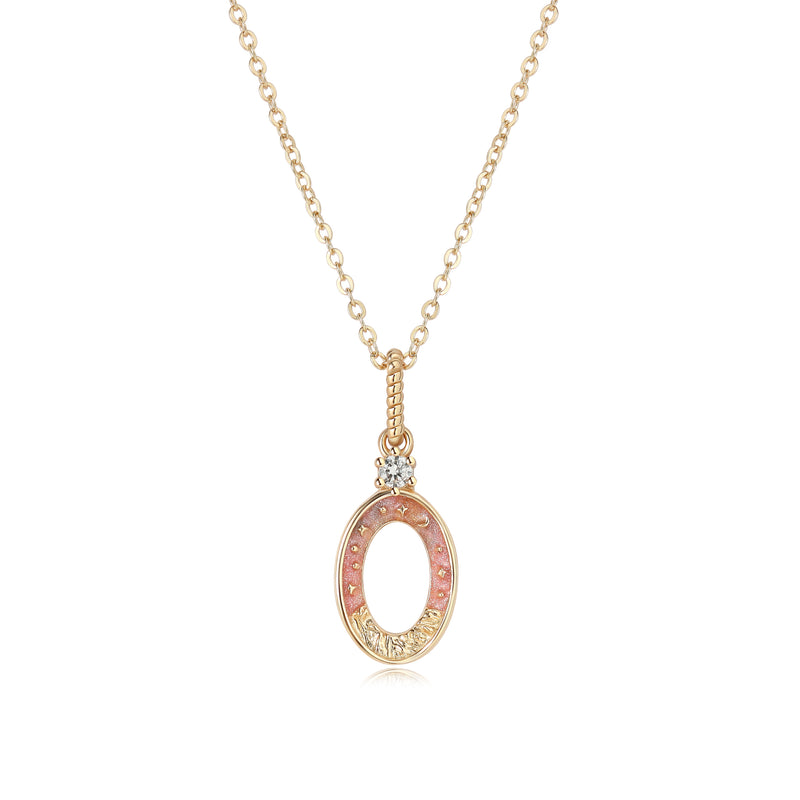 LETTER O NECKLACE - SUNSET - ALPHABET COLLECTION
