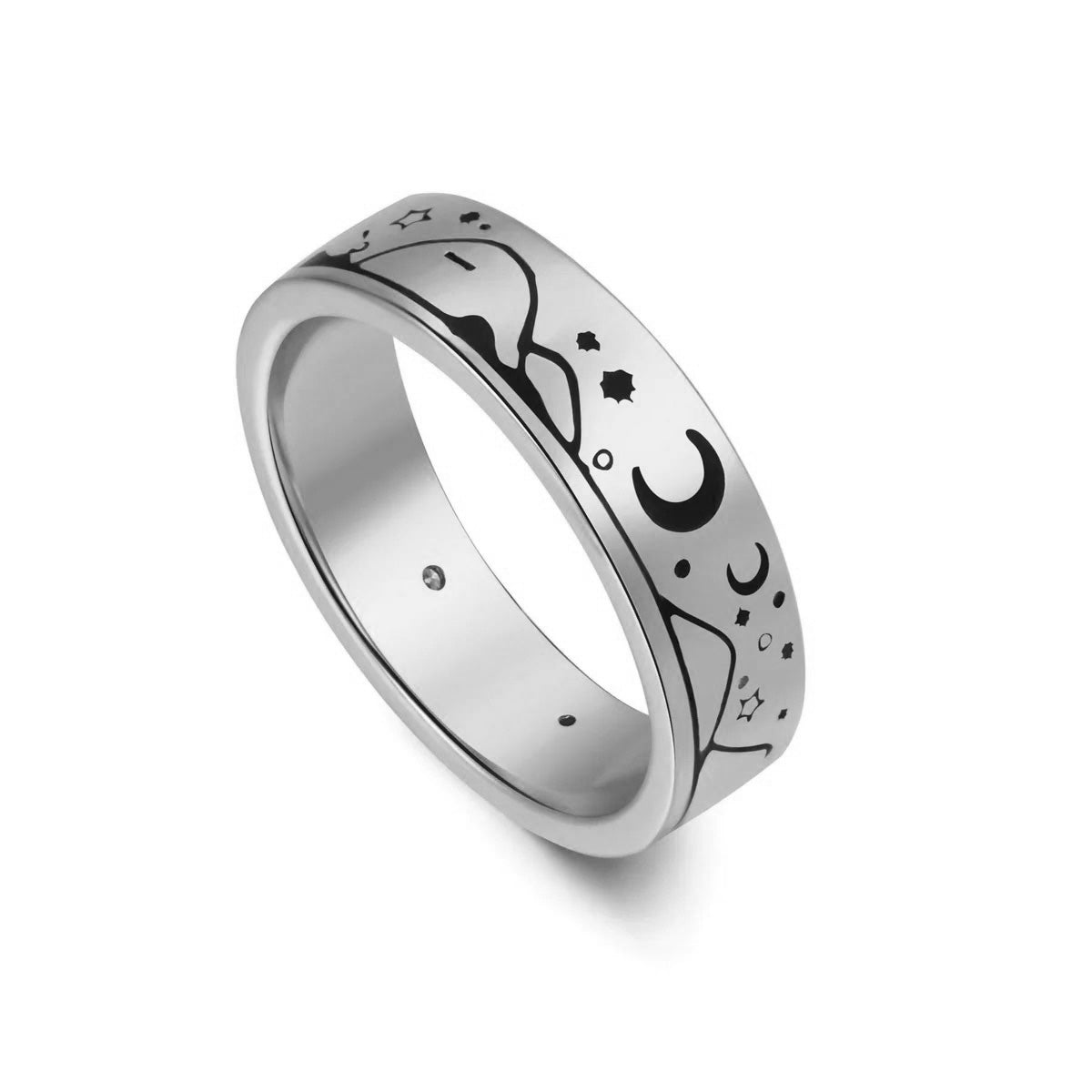 DAY AND NIGHT SILVER RING