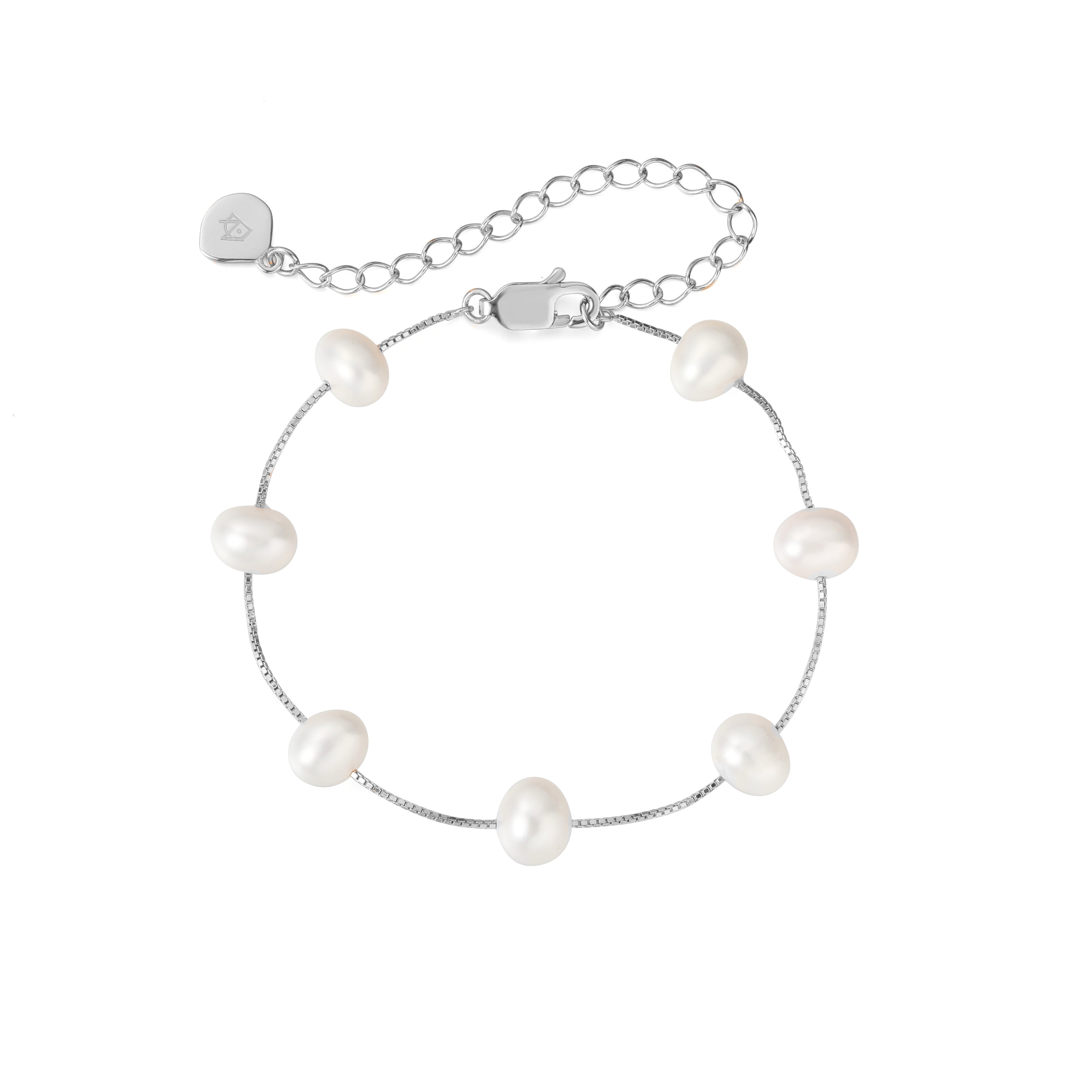 (HIDDEN DESIGNS) PEARL SILVER BRACELET