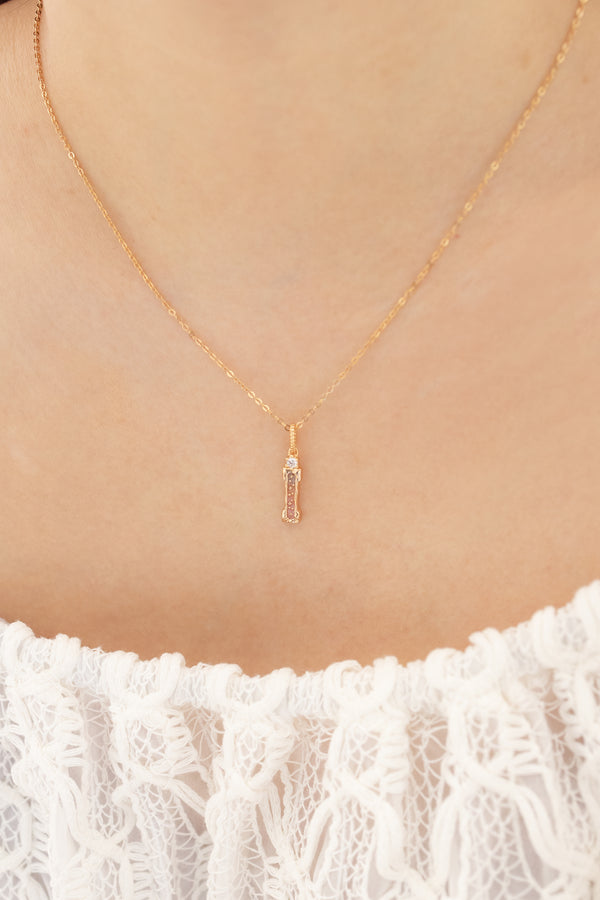 LETTER I NECKLACE - SUNSET - ALPHABET COLLECTION