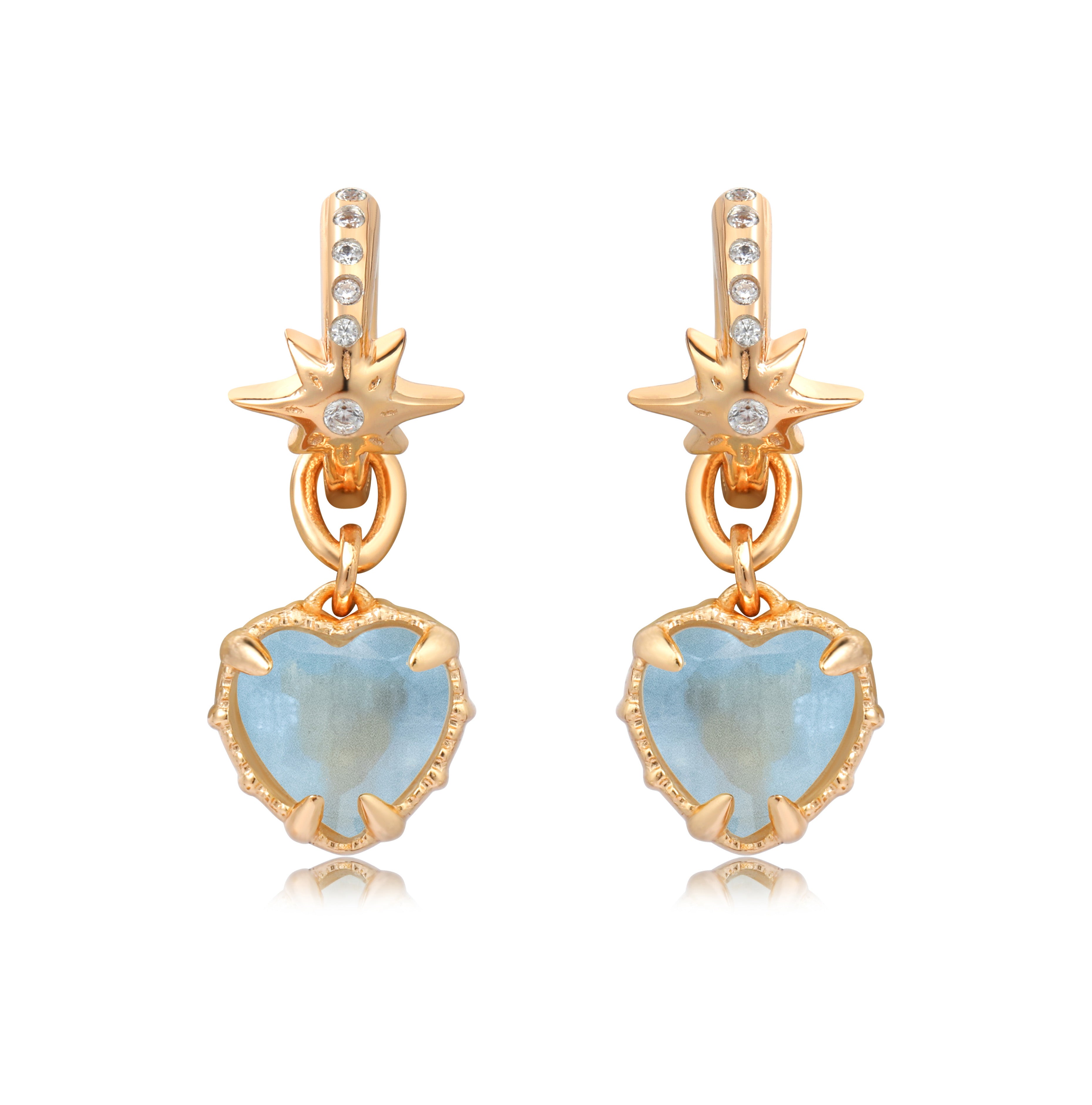 PINKY TWINKLE EARRINGS - AQUAMARINE