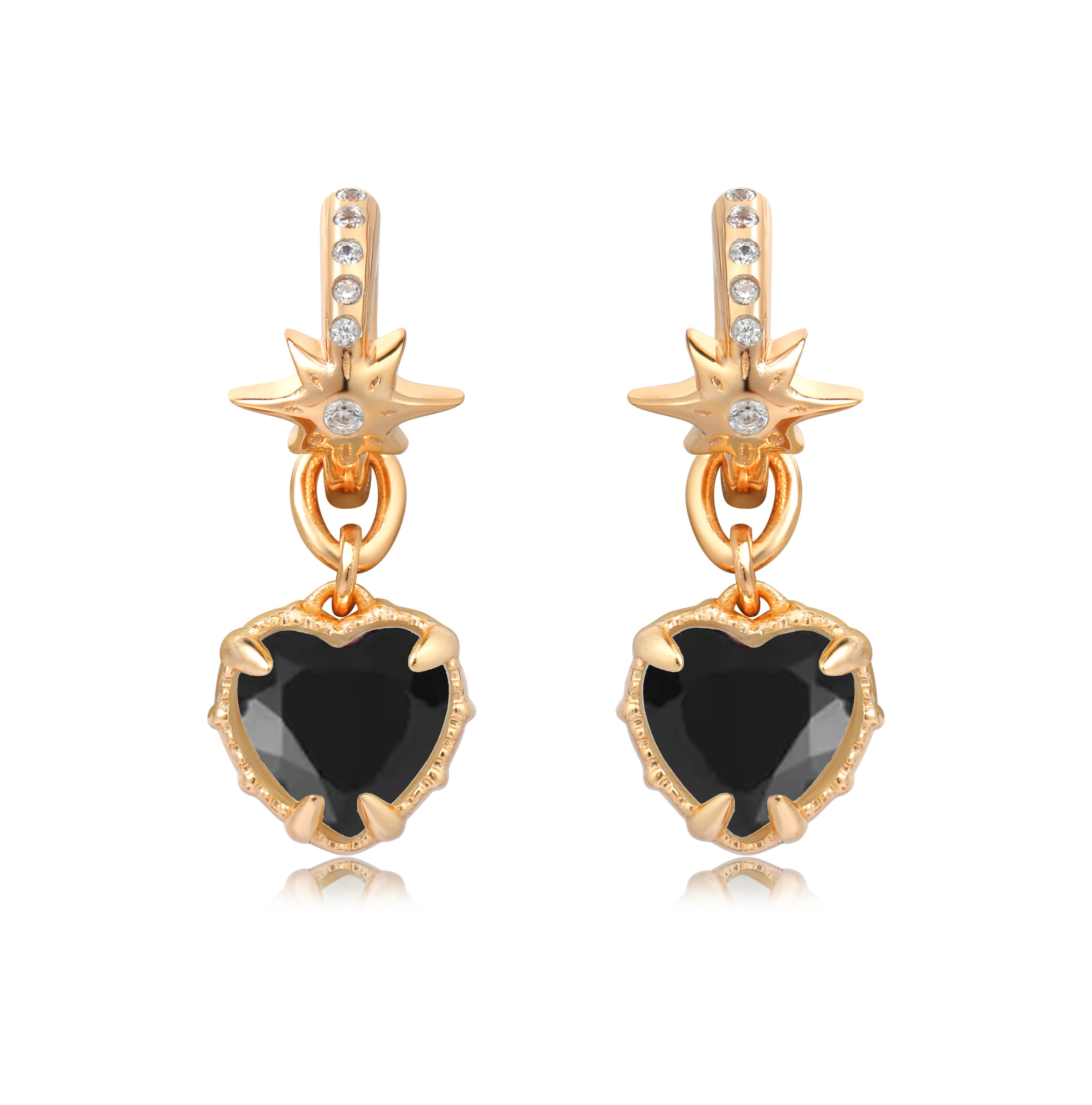PINKY TWINKLE EARRINGS - OBSIDIAN