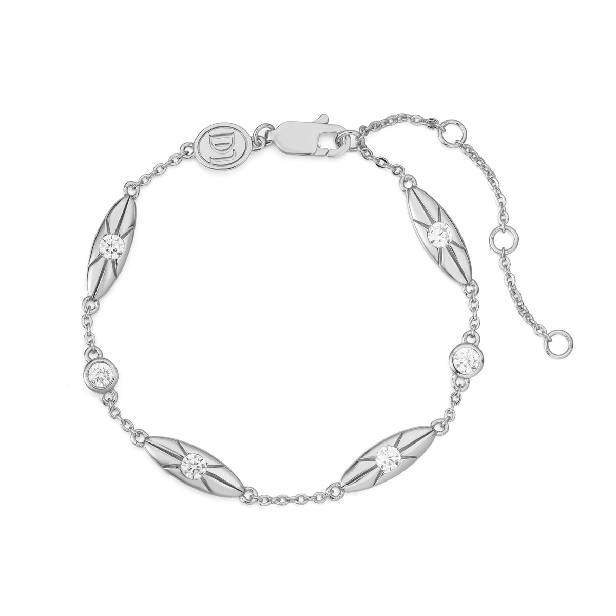 STARRY EYE CHAIN SILVER BRACELET