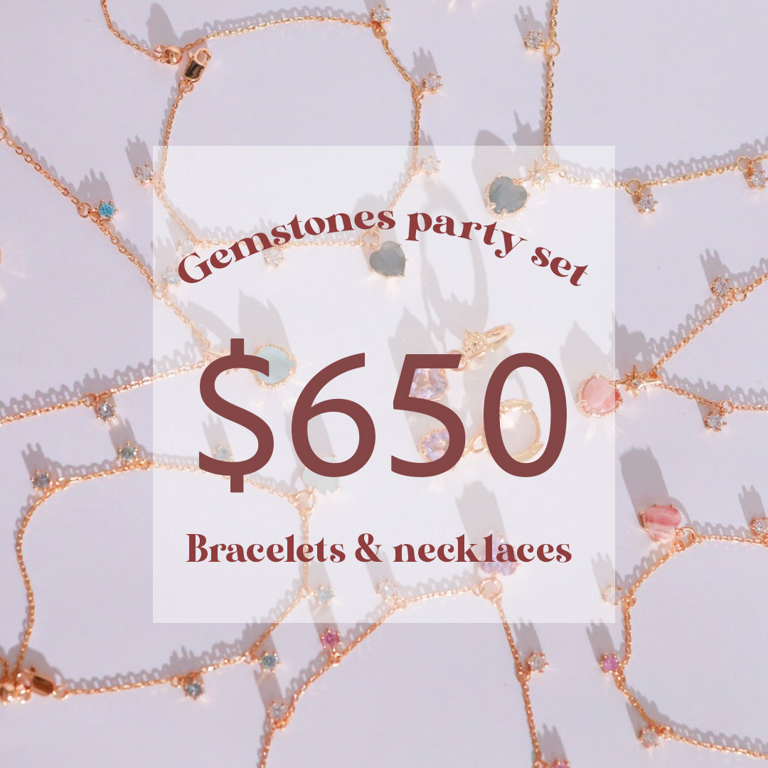 Gemstone Party Set - Bracelet and necklace