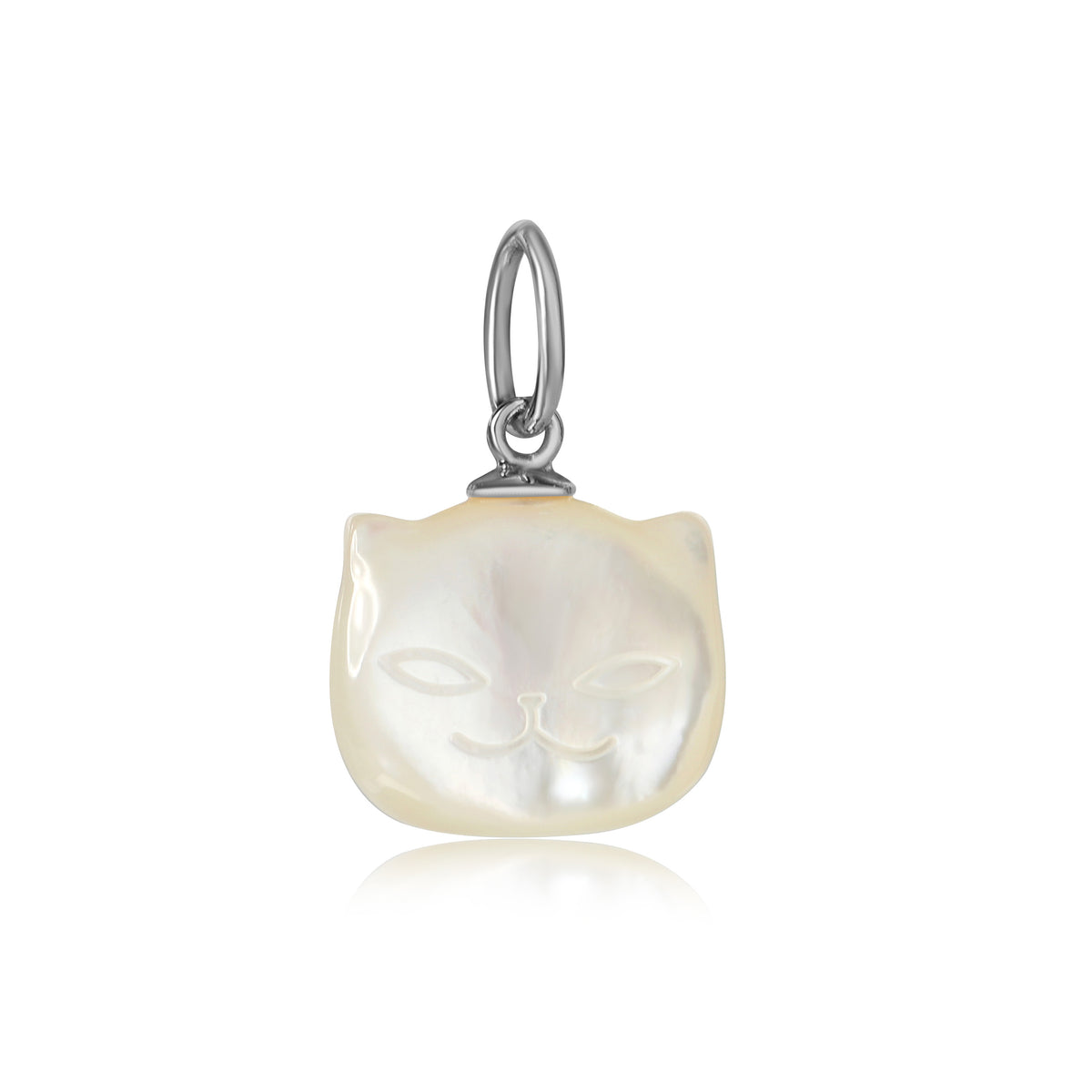 COZY SMILING CAT SILVER NECKLACE