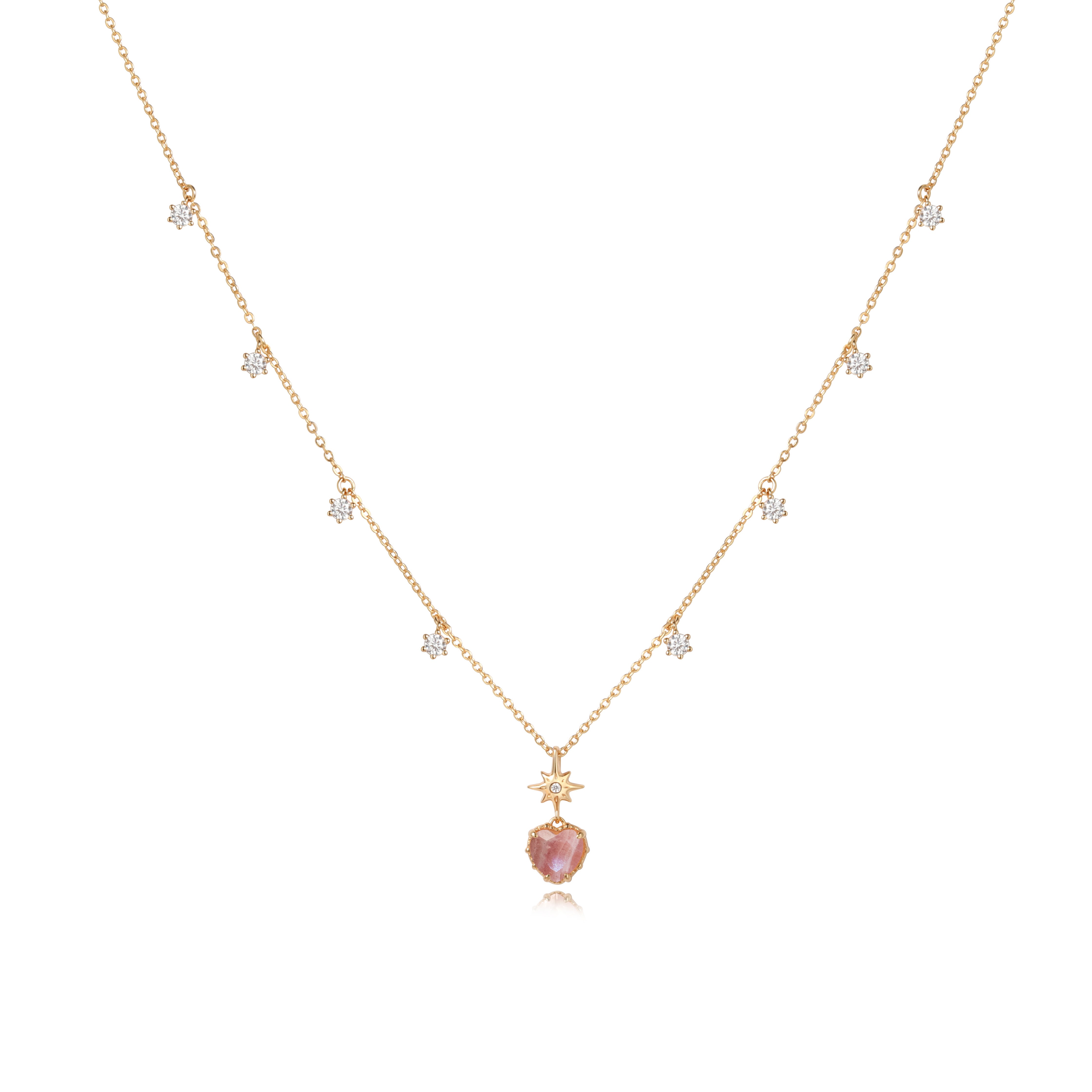 LOVE TWINKLE NECKLACE - RHODOCHROSITE