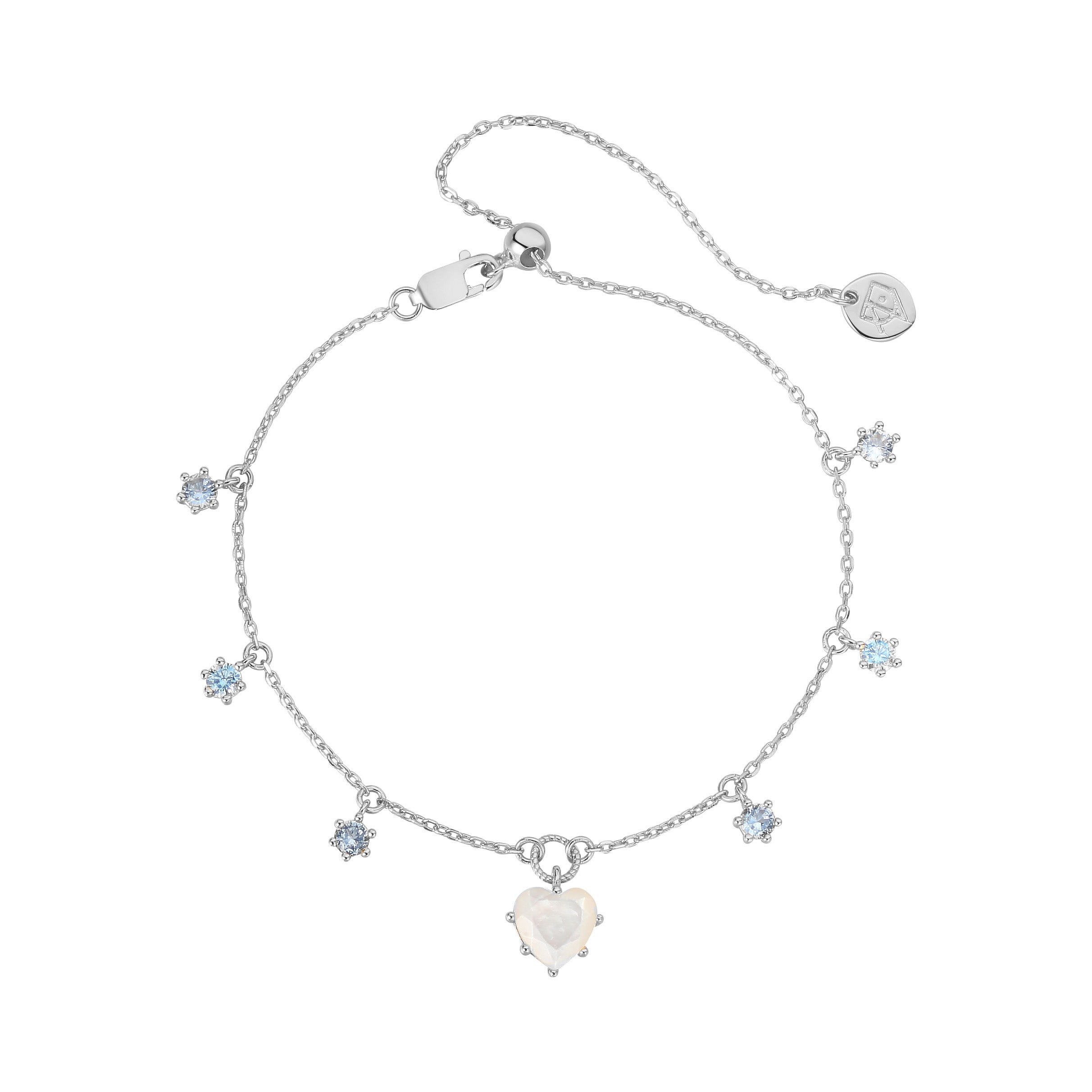 CHARMING WONDERS SILVER BRACELET - WHITE SHELL