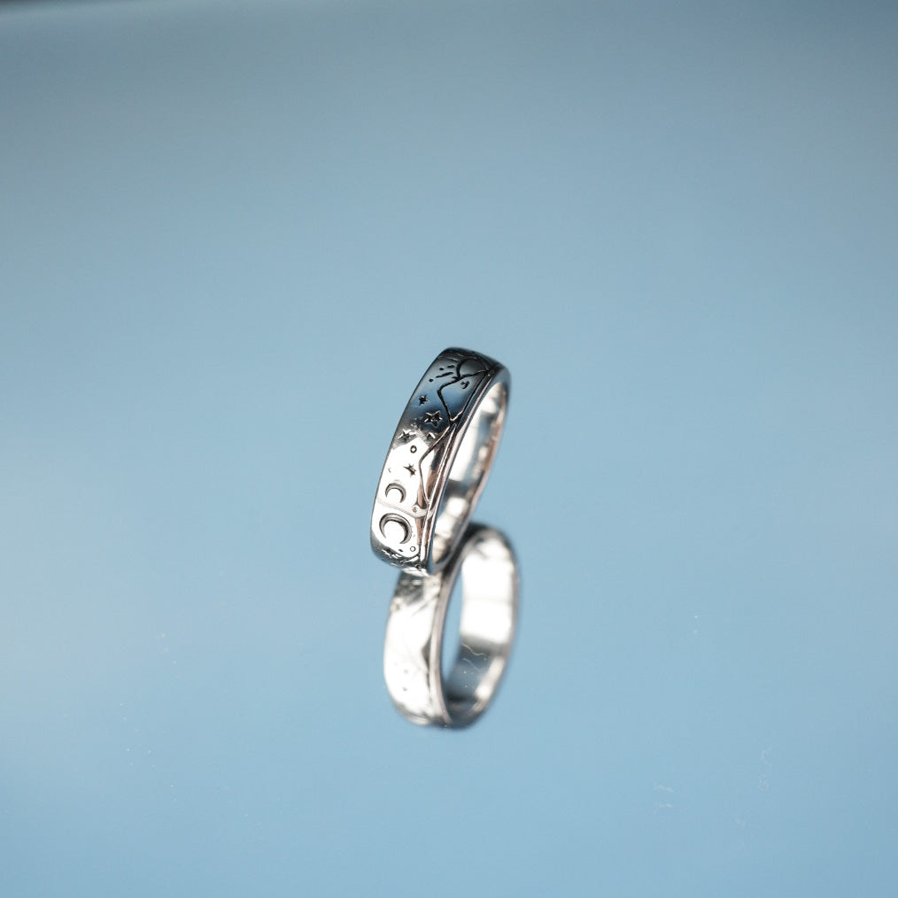 DAY AND NIGHT SILVER RING