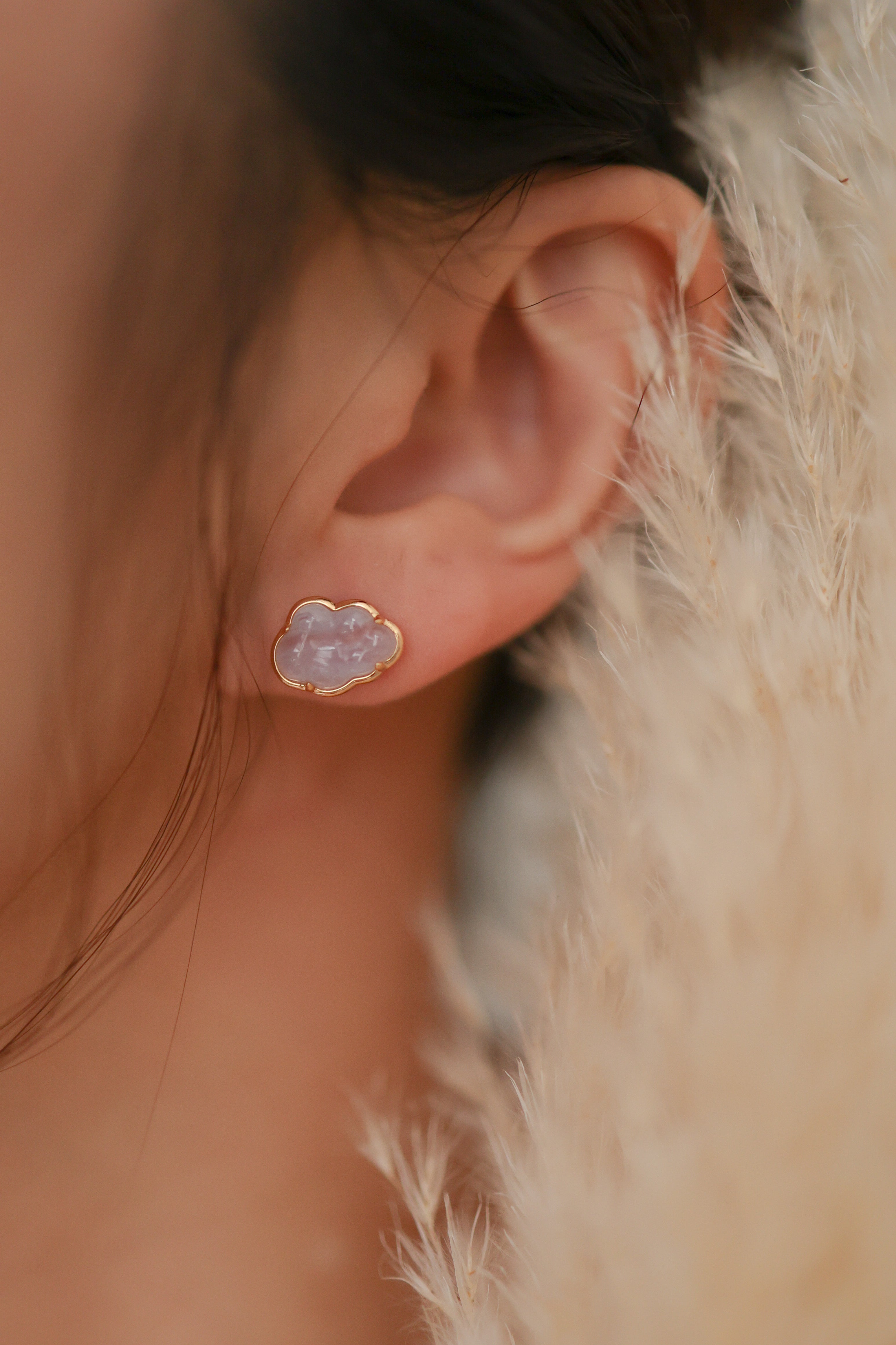 CLOUD STUD EARRINGS - AGATE