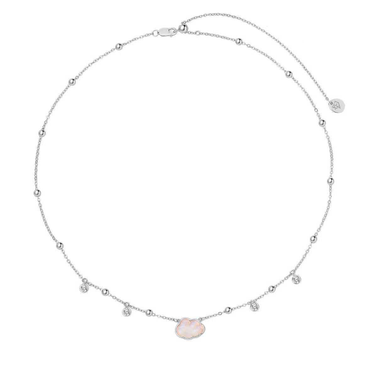 BUBBLE CLOUD SILVER NECKLACE - MOONSTONE